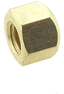 Sechskant-Hutmutter niedrige Form DIN 917 Messing blank M 12-50 Stück