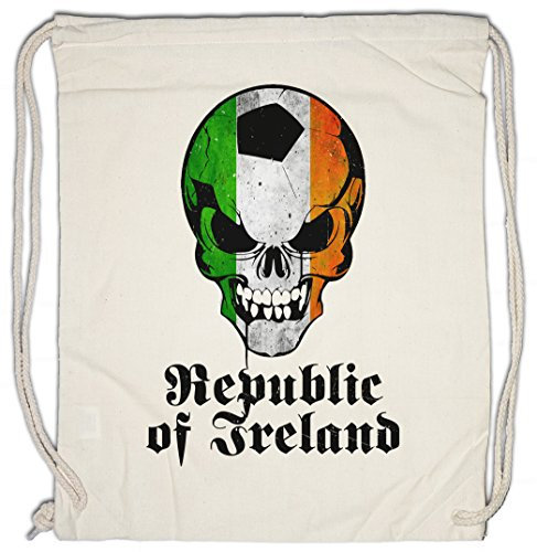 Urban Backwoods Republic of Ireland Irish Football Skull Flag Turnbeutel Sporttasche