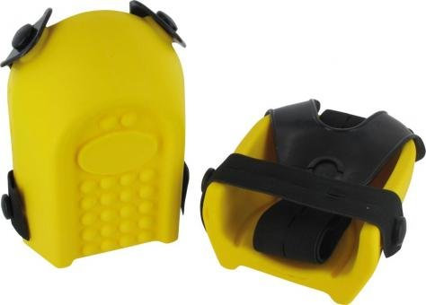 Knieschoner gelb Stufe 0,1Paar - 2 Riemen, für glatte Flächen