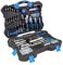 Karcher Werkzeugkoffer - 135-teiliges Werkzeugset aus Chrom Vanadium & Karbonstahl mit Hammer, Schraubendreher, Steckschlüssel, Bitsatz, Taschenlampe uvm.