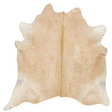 vip-leather Teppich aus Kuhfell, Größe Circa 180 x 180 cm, Premium - Qualität (Beige)