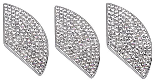 NIUHURU Accessori per interni auto adatti per Mercedes Benz Classe C GLC (adesivo con logo del volante, 3 pezzi/set, argento)