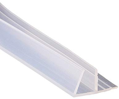 Mintice Bad Dichtung Badtür Dichtungsstreifen Dusche Bildschirm Duschtür Duschkabinen Duschdichtung transparent Fensterspaltdichtung gebogen eben Gummi Glas Unterseite Wetter 6mm 78 Zoll F-Form