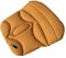 Sitback Basic Keilkissen Stuhlkissen Autositzkissen Universal (Terracotta Sand)