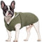 Kuoser Leinwand Haustier Hund Wintermantel, Reflektierende Warme Fleecejacke für Kleine Mittelgroße Welpen, wasserdichte und Winddichte Hundeweste mit Gurtloch, XS-3XL