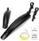 ioutdoor Bike Mudguard Set with 27ft DIY Reflective Tape,Bike Fenders Set Adjustable,Bicycle Front and Rear Mud Guard Fits for 20,22,24,26 27 28 MTB Mountain Road Bike Cycling (Black black)