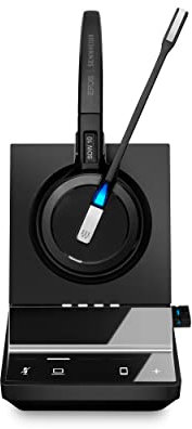 EPOS I SENNHEISER Impact SDW 5014 - Headset-System - On-Ear - Cabrio - DECT - Wireless - Zertifiziert für Skype for Business - EU, Schwarz