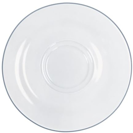 KAHLA Pronto Line Untertasse 16 cm Line stormy blue | Unterteller mit blau-grauer Linie aus Porzellan