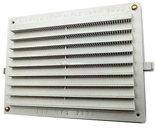 Kombi Griglia Aerazione Plastica Regolabile 150 x 200 mm per Ventilazione Areazione Rettangolare Protezione Insetti Bianco Sistema Aria Casa