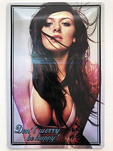 Metall Schild 20x30cm sexy Frau Tattoo Sprüche Blechschild