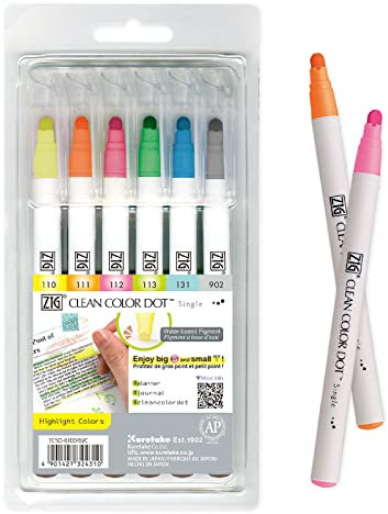 Kuretake Zig Clean Color Dot Marker, einzeln (Highlight-Farben)