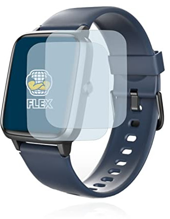 BROTECT 2 Stück Full-Cover Schutzfolie für Hama Fit Watch 4900 Full-Screen Displayschutz-Folie [3D Curved, Anti-Fingerprint, Kristall-Klar]