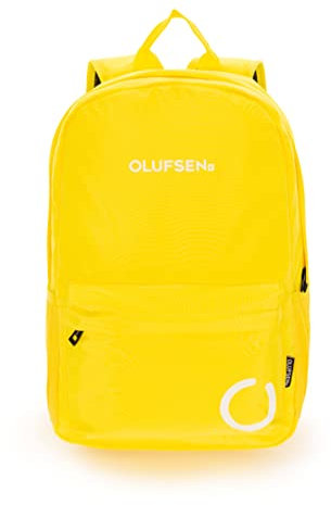 OLUFSENKids,MALMÖ Kinderrucksack,Ultraleichter und extrem widerstandsfähiger Verbundstoff,Wasserabweisend,Diebstahlsichere Rückentasche und Fach für 14 Tablet und PC,27x12 x41cm,Gelbe Farbe