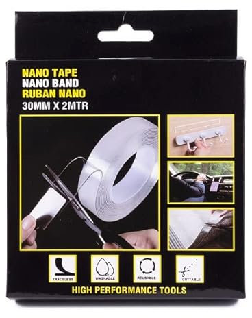 Miko® Doppelseitiges Klebeband 30mm breit 2 mm dünn 2lfm - Nano Klebeband Doppelseitiges Extra Stark - Nano Tape superstark - Kleben Statt Bohren