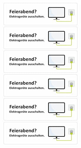 BIKE-label Energie sparen Aufkleber Elektrogeräte ausschalten Mitarbeiter Hinweisschild Kosten senken X900249
