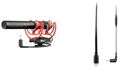 RØDE VideoMic NTG Premium-USB/Kamera-Mikrofon mit zahlreichen Schaltmöglichkeiten und Funktionen für Videoaufnahmen & SC15 USB-C auf Lightning Kabel