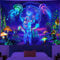 Betylifoy Schwarzlicht Astronaut Tapisserie UV Reaktive Pflanzen Quallen Wandteppich Neon Raum Tapisserie Wandbehang für Schlafzimmer Ästhetisches Kinderzimmer Dekor (Astronauten, 130x150cm)