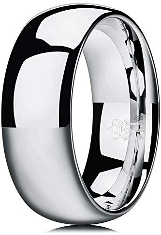 Three Keys Jewelry Wedding Bands for Men & Women – Titanium & Tungsten Rings in Silver, Rose Gold, or Black – 2mm / 4mm / 6mm / 8mm, Brushed or Polished Comfort Fit, Unique Infinity Design