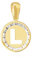 NKlaus Kettenanhänger Buchstabe L 333 Gelb gold 8 Karat 9mm Talisman Amulett Anhänger 14489