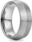 NUNCAD Bague Homme Argenté en Tungstène Alliance avec Bord de Couteau Anneau Simple pour Mariage 8mm Taille 60(19.1)