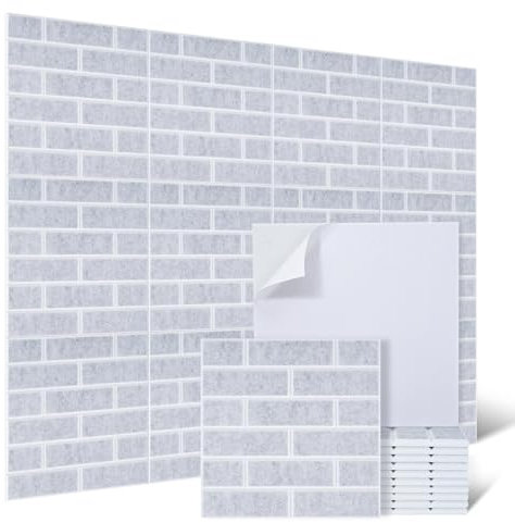 Yrendenge Akustikplatten der Ziegeloptik,12 Stück Akustikplatten Selbstklebend Schalldichte Akustikpaneele,Hoher Dichte Schalldämmung Wand Panel Schallabsorber Wand für Decken Tonstudio Wanddekoration