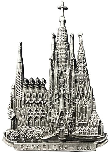 Imán para nevera de la Sagrada Familia Barcelona España, recuerdo de viaje en 3D, decoración de nevera, calcomanía magnética para decoración de nevera, colección artesanal