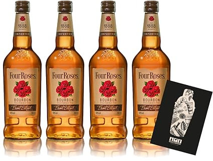Four Roses 4er Set Bourbon Est. 1888 0,7L (40% vol) Kentuckys Straight Bourbon Whiskey - [Enthält Sulfite]