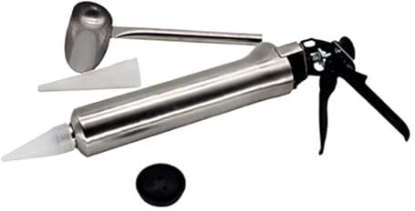 RYBOOL Double barrel caulk gun Mortar Pointing Grouting Gun Sprayer Applicator Tool For Cement Caulking Gun Mortar Syringe Joint