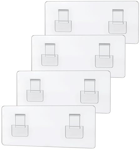 ZVZM 4 Stück Duschablage Ohne Bohren Dusch-Klebehaken, Shower Caddy Adhesive Hooks Replacement, Strong Duschregal Stickers Shower Hooks, Ecke Dusche Caddy Zubehör.