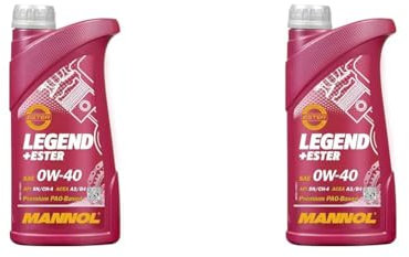1L Mannol Legend+Ester Motoröl 0W-40 (Packung mit 2)
