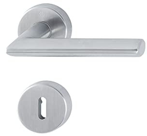 Hoppe Türdrücker Stockholm Rosette BB 40-45 Edelstahl matt F69 Türgriff Türbeschlag