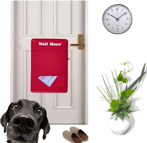 MAIL MORE® Letter Catcher for Front Door, Mail Cage, Letterbox Catcher, Door Box, Mail Letter Cage (RED)