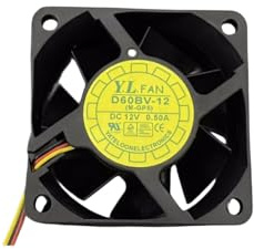 D60BV-12 12V 0.50A 6025 Cooling Fan 60X60X25MM 3-Wire