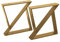 modern LOFT art Bankbeine Tischbeine - DIY Möbelfüße 100x10cm Gold - Moderner Industrie-Look für Ihr Wohnzimmer - Metall Industrial Tisch Bank Sitzbank Couchtisch Kufen - Breite 20cm, Höhe 42cm