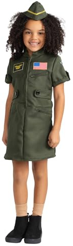 Dress Up America Kampfpilotenkostüm für Mädchen – Air Force Kampfpilotenkleid – Top Gun-Anzug für Mädchen