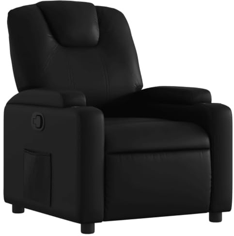 vidaXL Relaxsessel, Kunstleder, Schwarz