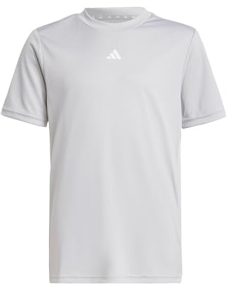 adidas Unisex Kinder Train Essentials Logo Regular Fit T-Shirt Junior, Grey Two/White, 11-12 Years