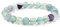 Landorilo Bracelet en Pierre Naturelle de 8 mm Fait à la Main pour Homme et Femme, Bracelets de Yoga Élastique Hautement Poli, Cadeaux de Bijoux Créatifs(Fluorite Colorée)