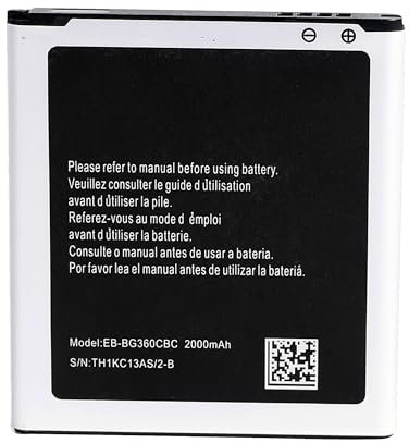 PONDWAY 2 000 mAh Li-Ion Batterie de rechange compatible avec Samsung Galaxy Core Prime SM-G360AZ G360D G360F G360V G3606 G3608 G3609 G360P G360T G360T1 S820L EB-BG360CBC/ EB-BG360CBU/ EB-BG36 0CBZ