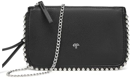 AFKOMST Piccola pochette e Wristlet Wallet da donna formale borsa da sera con tracolla a tracolla, Nero