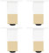 SZLXJMFL White with Gold, 4pcs Furniture Legs DIY Metal Furniture Feet Adjustable 6cm-40cm Heavy Duty Sofa Legs Cabinet Legs Cupboard Feet Kitchen Foot, Rubber Anti-slip Mat, Free Screw-15cm/6