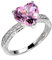 LOZTBUE 1 Stück Herzform Ring Damenring Eleganter Zirkonia Ring Freundschaftsring Ehering Verlobungsring Versprechensring Schmuck Geschenk (Nicht verstellbar)