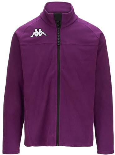 Kappa - Felpa con Zip, Uomo Donna, Viola, Poliestere, Sci, 6CENTO 687FZ, Taglia: M