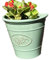 2x Glossy Wall Planter 23cm Ceramic Effect Plastic Semi Circular Garden Pot Decor (2)