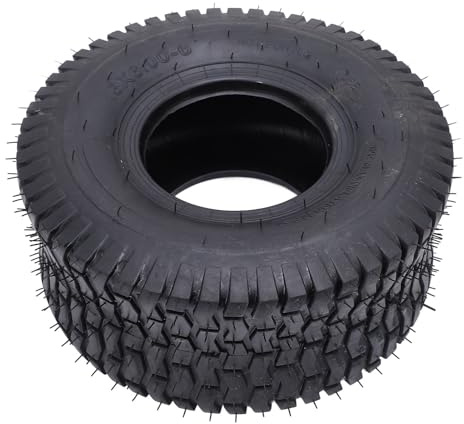 15 x 6,00 – 6 mm, schwere Kupplung, zum Ziehen von Gras, verbesserte Kontrolle, hervorragende Traktion für den Rasentraktor, 1 pneumatischer Wagen