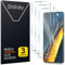 Didisky (3 Piezas Protector Pantalla para Xiaomi Poco X6 Pro 5G, Poco X6 5G 6.67, Cristal Templado 9H Dureza, Antihuellas, Sin Burbujas, Ultra Transparente, Ultra Resistente
