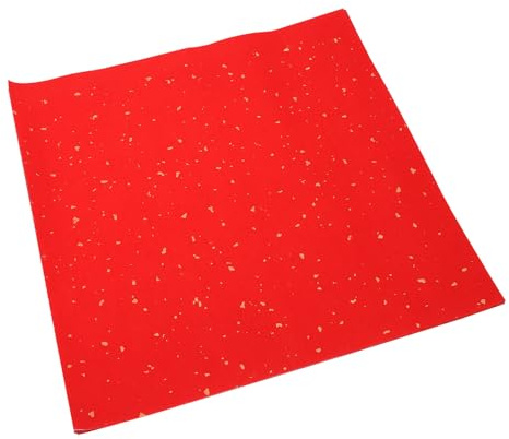 Housoutil 40 Blatt Couplet-Papier Frühlingspaare aus rotem Papier schmucklos handlettering Handgeschriebenes Decoupage-Reis zum Basteln Fu-Charakter rotes Xuan-