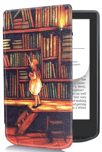 Étui pour tablette Vivlio Light/Light HD 6, couverture complète, ultra mince, en cuir, avec housse pliable robuste (TSG NH)