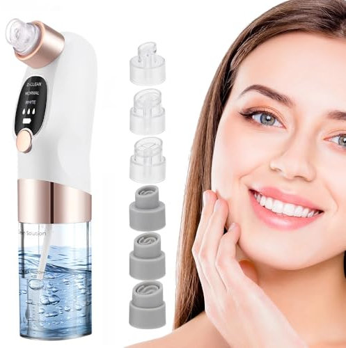 Aspirateur Point Noir, Point noir extracteur Professionnel avec 6 Têtes et 3 Mode, Tire Comedon Points Noirs Anti Point Noir Nez Nettoyage des Pore Peau Soin Visage