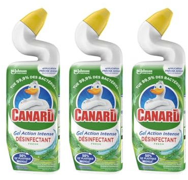 CANARD WC-Reiniger & Desinfektionsgel Intensiv – 3 Flaschen x 750 ml – Tiefenreinigung
